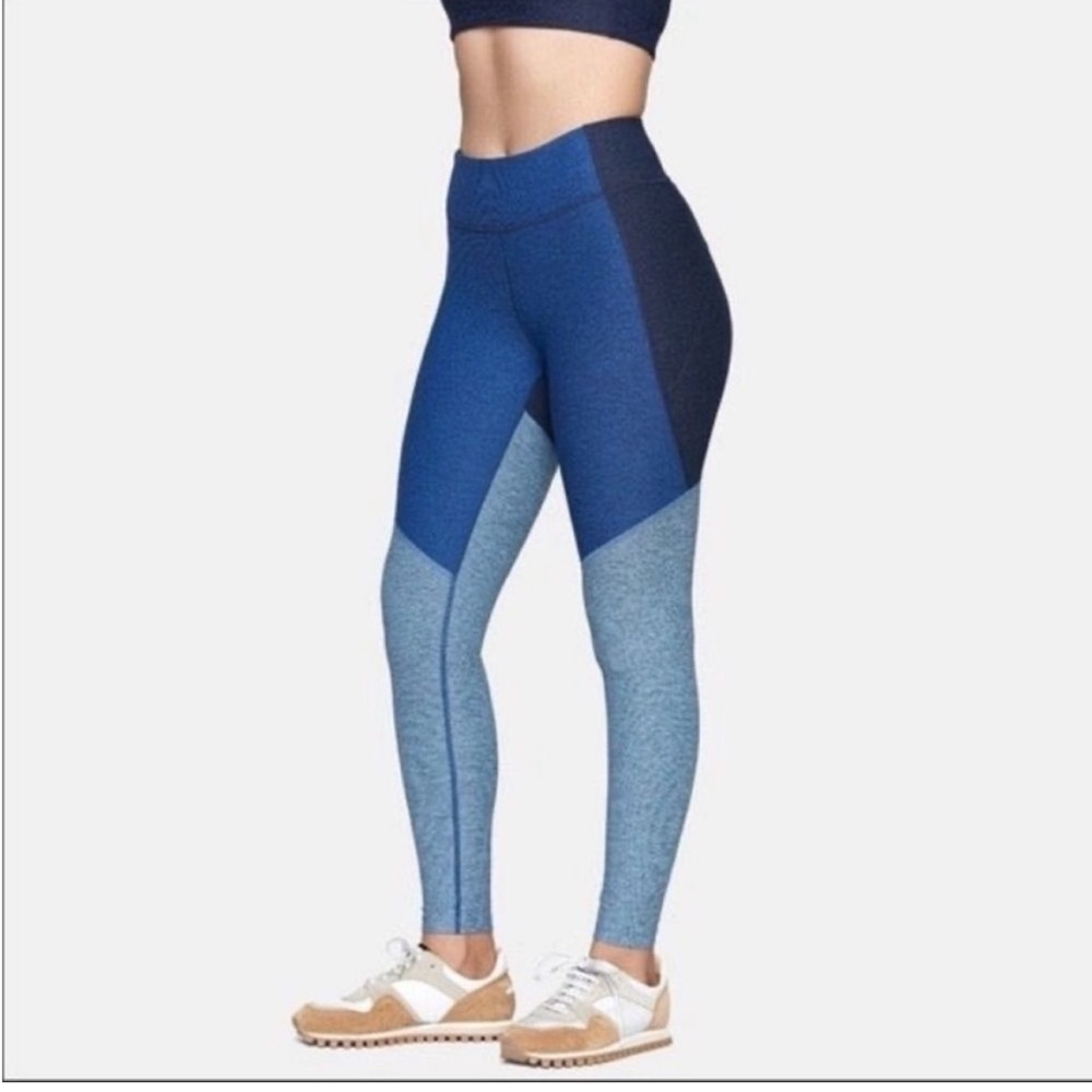 Outdoor Voices Blue Colorblock 7/8 Leggings